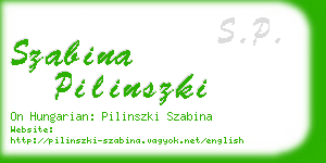 szabina pilinszki business card